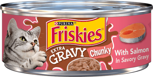 Friskies Extra Gravy Chunky With Salmon In Savory Gravy Cat Food