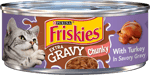 Friskies Extra Gravy Chunky With Turkey In Savory Gravy