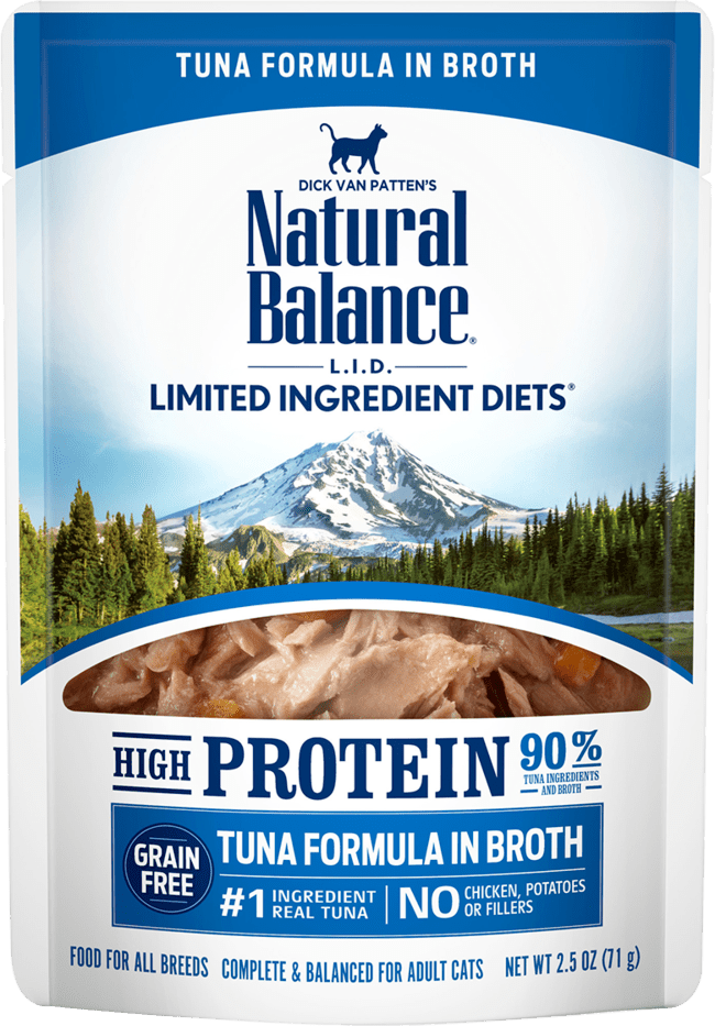 Natural Balance L.I.D. Limited Ingredient Diets High Protein Tuna in Broth Pouch Wet Cat Food