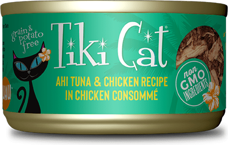 tiki cat ahi tuna and chicken